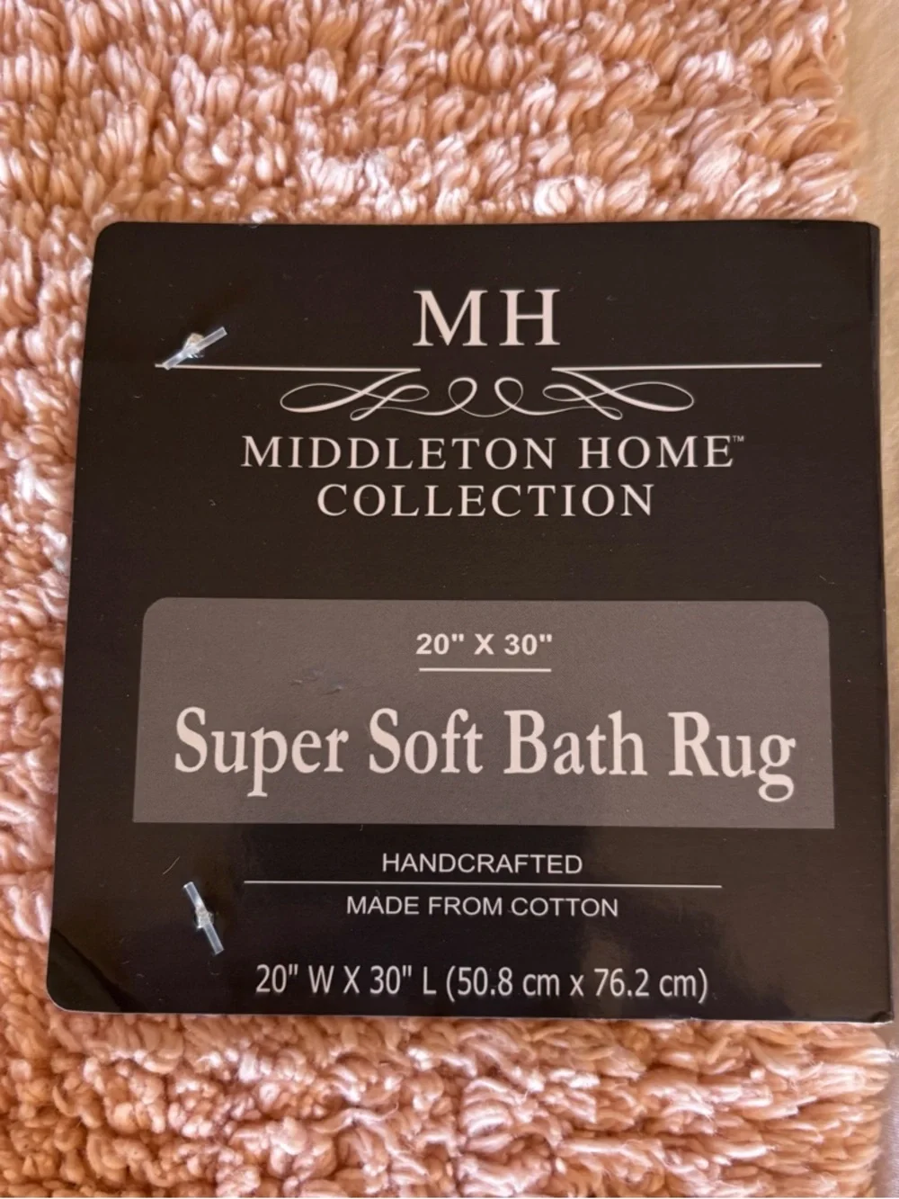 NWT Middleton Home Pink Cotton Bath Rugs Set of 2